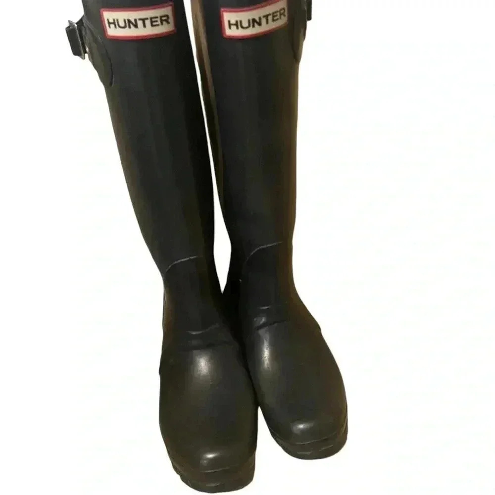 HUNTER Rubber Boots, Original Tall Matte Black. - Picture 3 of 16